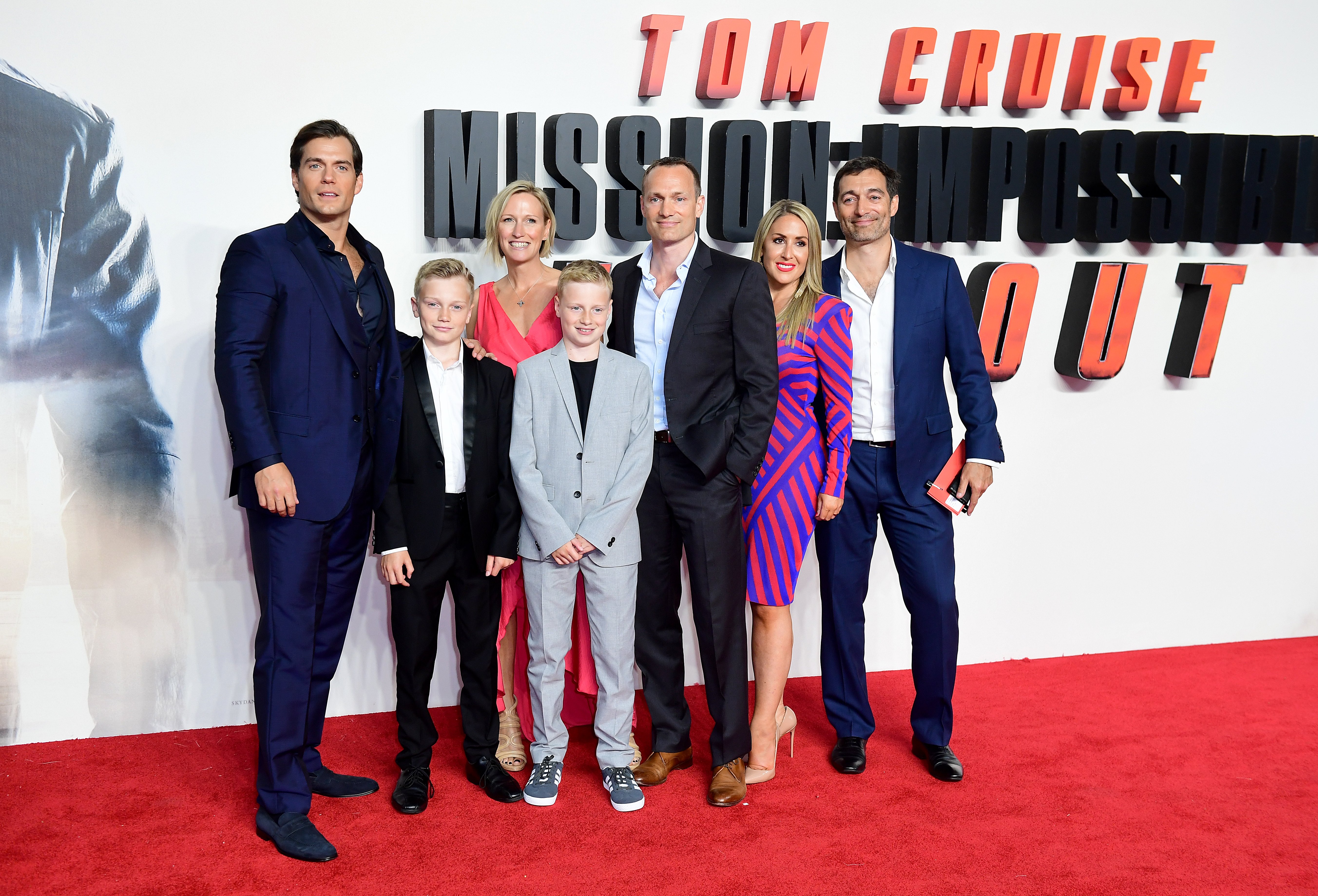 Henry Cavill with his brothers Nick (centre) and Piers (right) and family attending the "Mission: Impossible Fallout" premiere at the BFI Imax, Waterloo, London. | Source: Getty Images