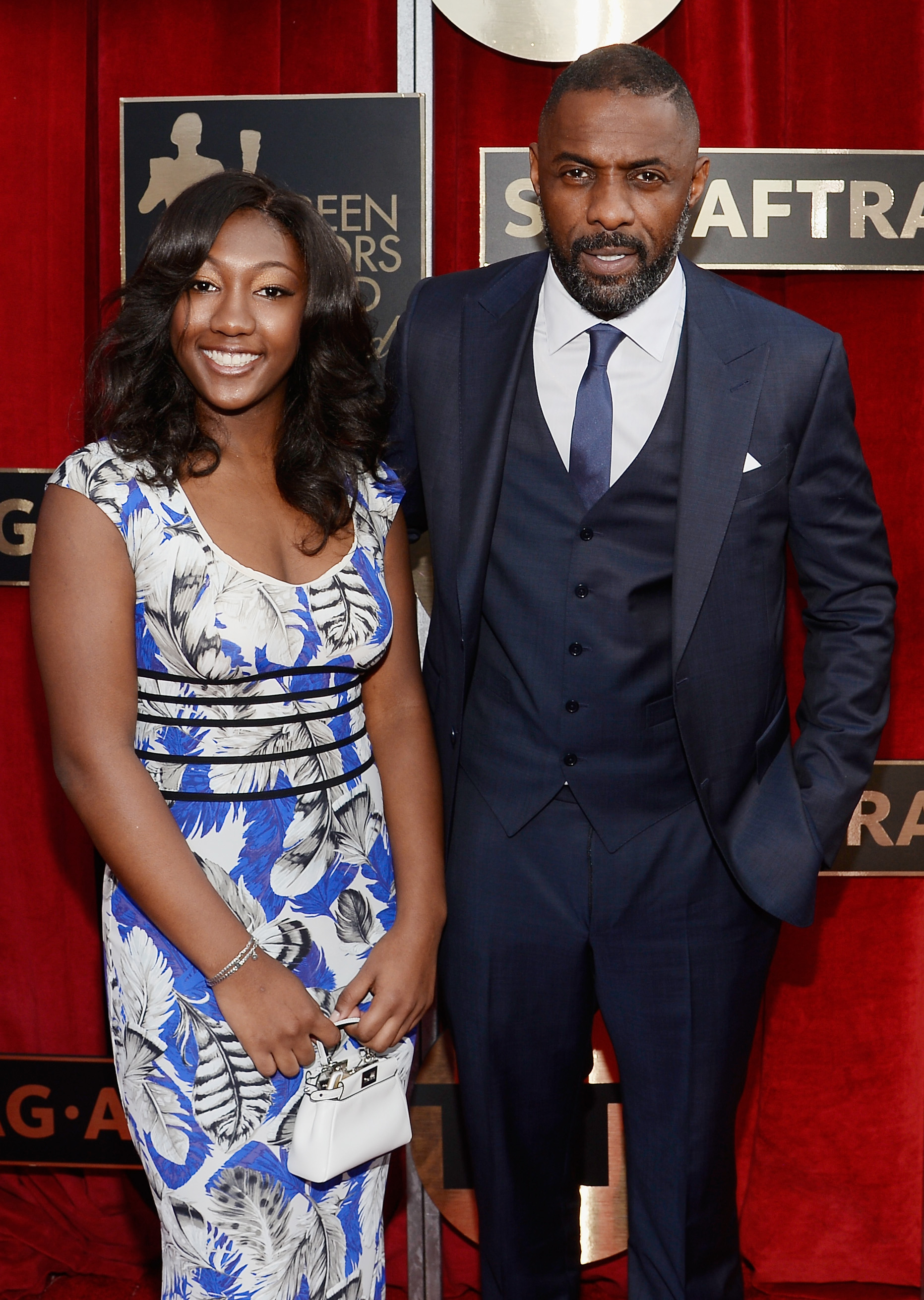 Idris Elba and Isan Elba attend the 22nd Annual Screen Actors Guild Awards at The Shrine Auditorium in Los Angeles, California on January 30, 2016. | Source: Getty Images
