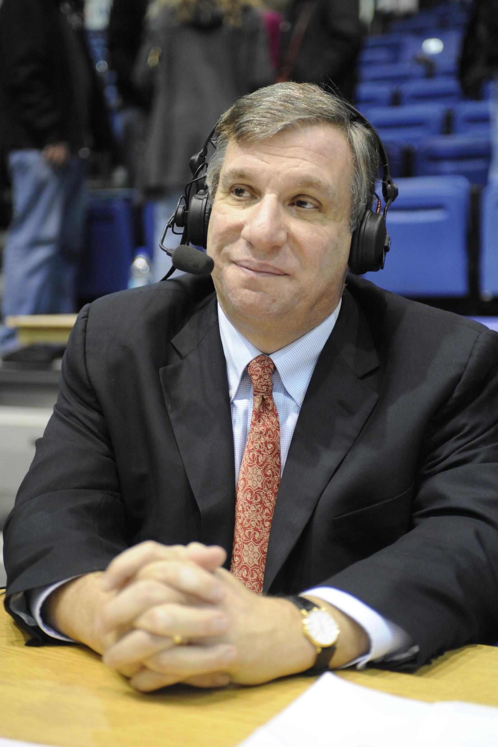 John Feinstein looks on during a college basketball game between the American Eagles and the Lafayette Leopards on January 29, 2011 at Bender Arena in Washington DC | Source: Getty Images