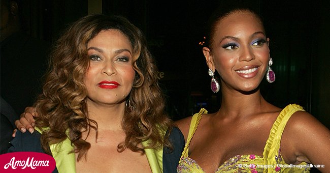 Beyoncé and her ageless mom are seen cuddling up to one another. They ...