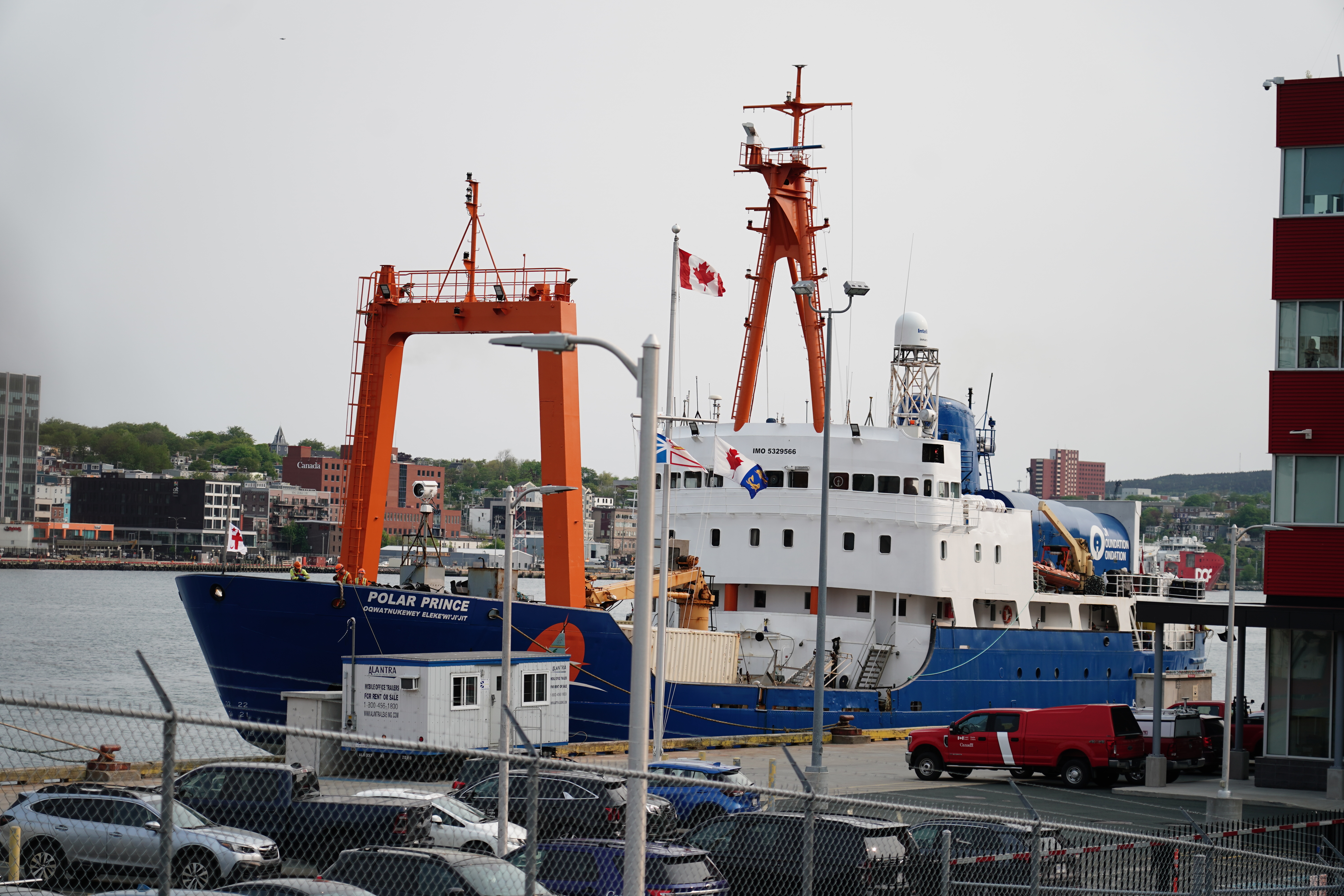 The Polar Prince, the main support ship for the Titan submersible, arrives at the Port of St. John's in Newfoundland, Canada, on June 24, 2023 | Source: Getty Images