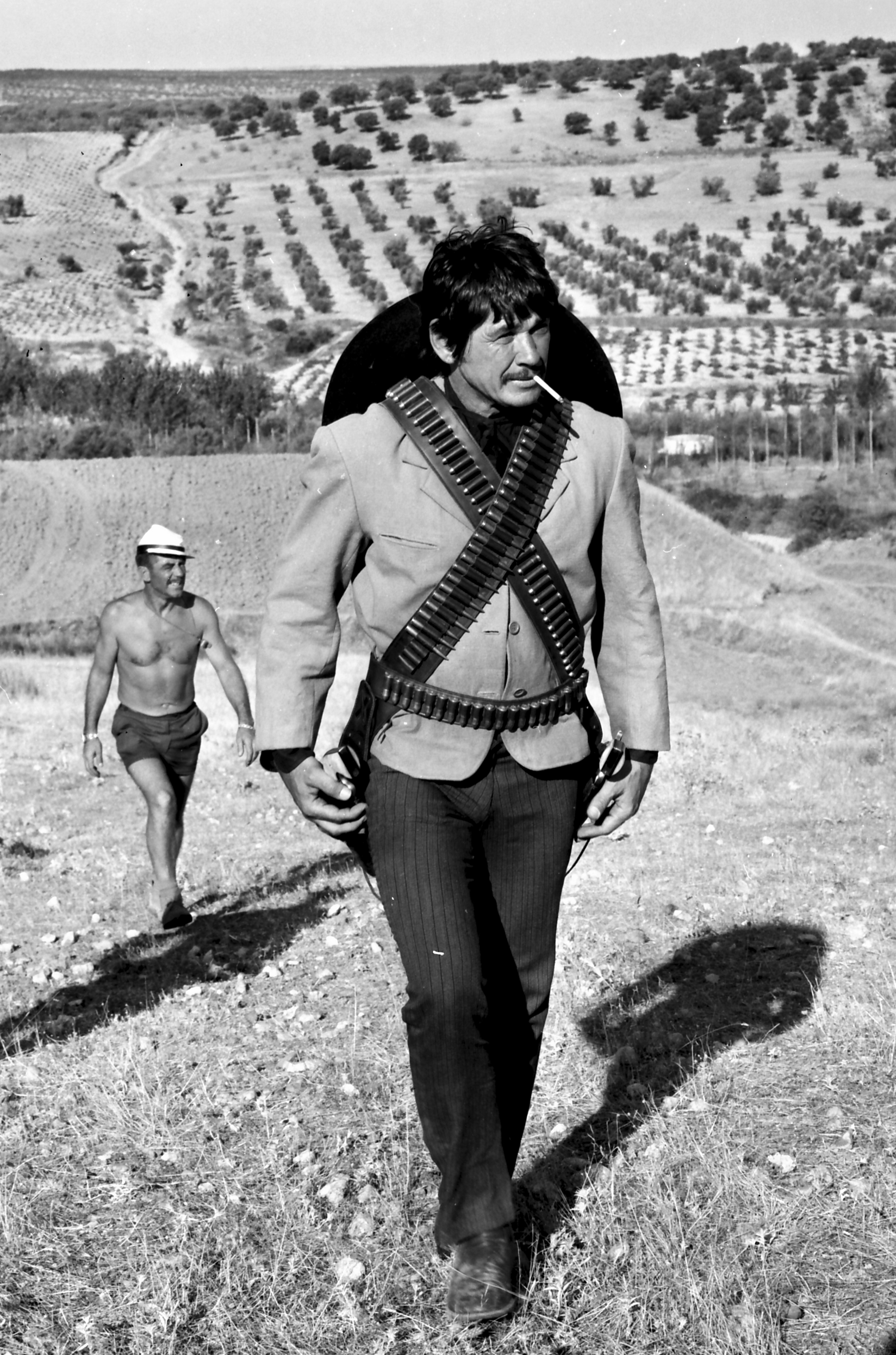 Charles Bronson during the filming of the movie "Wild Horses," in December 1972, Almeria, Spain. / Source: Getty Images
