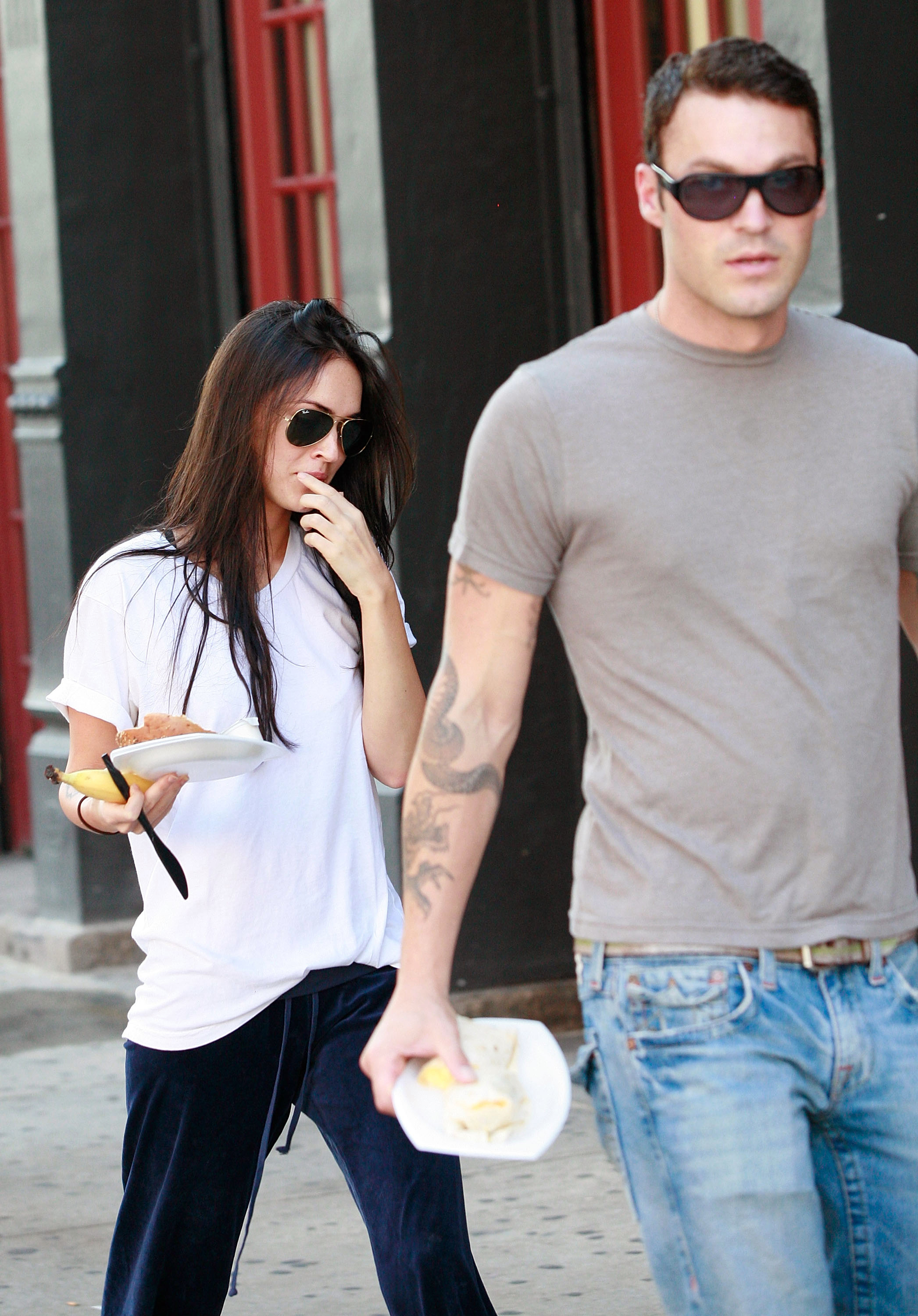 Megan Fox and Brian Austin Green spotted out in New York City on August 13, 2007 | Source: Getty Images