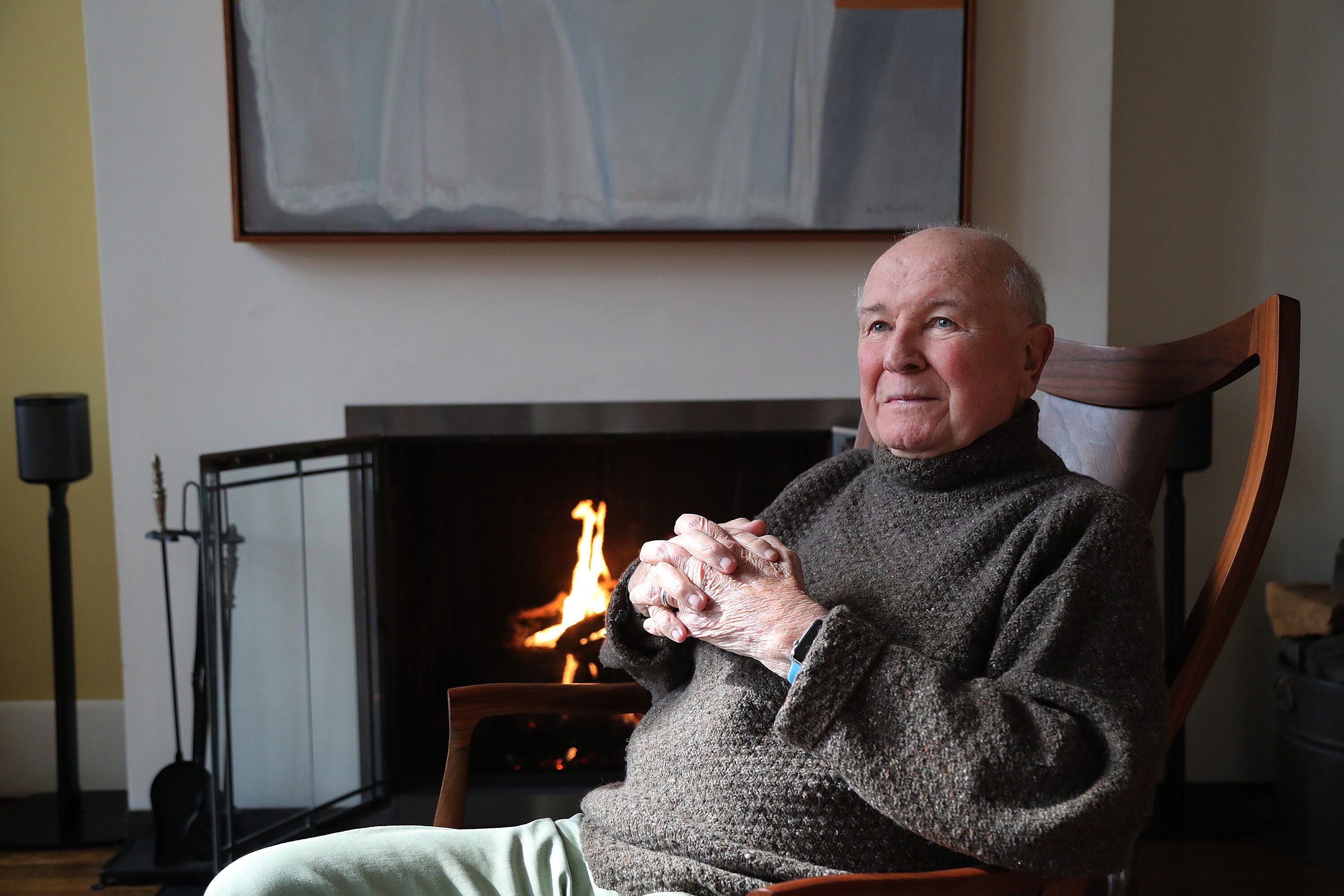 Terrence McNally appears in a portrait taken in his home on March 2, 2020, in New York City | Photo: Al Pereira/Getty Images