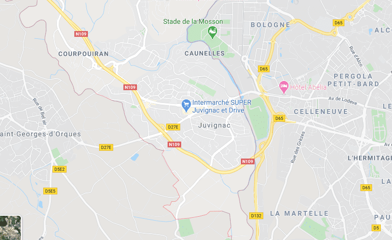 Capture d'écran de la commune de Juvignac | Photo : Google Maps.