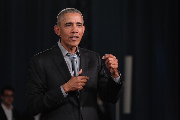 Former U.S. President Barack Obama speaks to young leaders from across Europe on April 06, 2019 | Photo: Getty Images