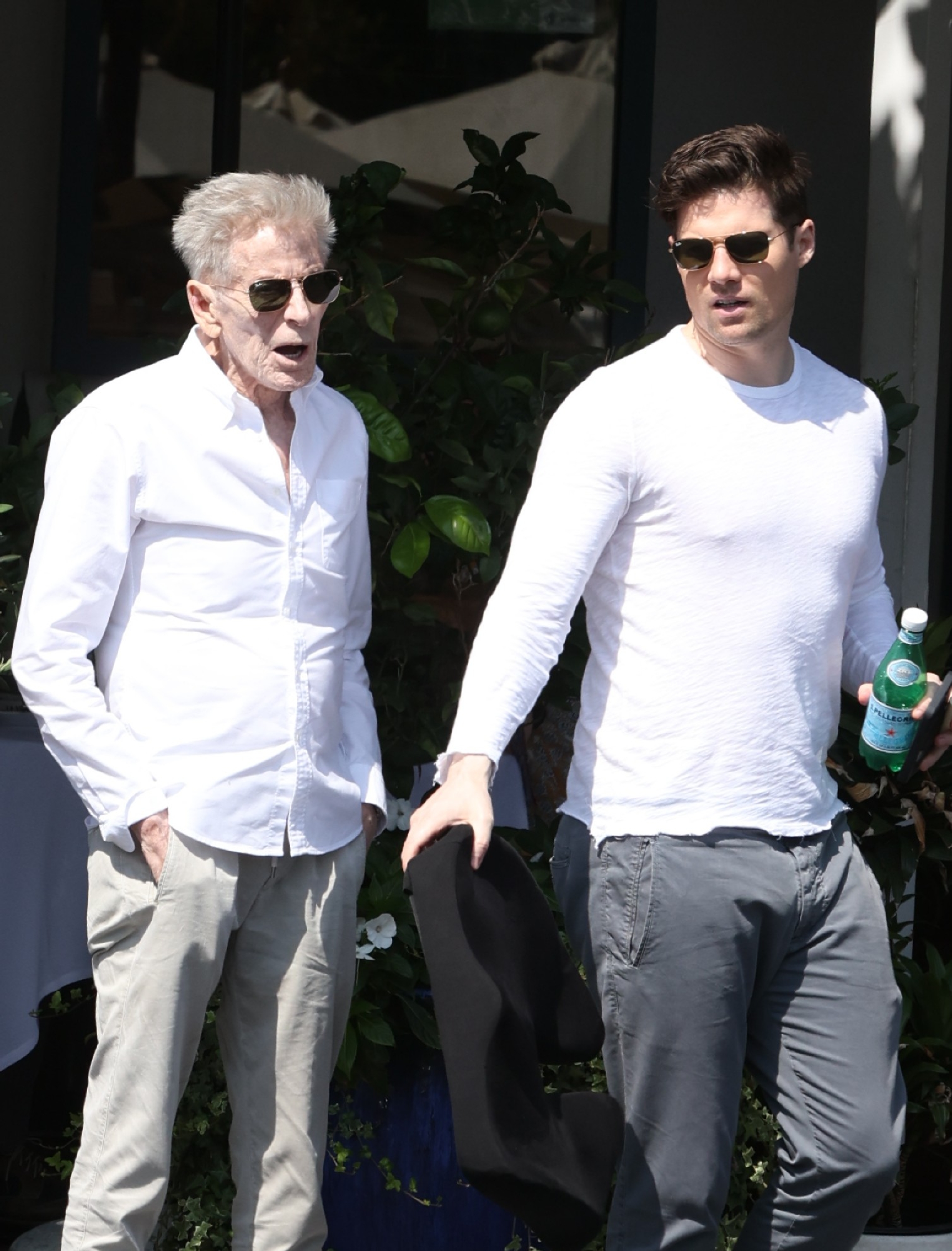 Calvin Klein and Kevin Baker were spotted leaving Mauro Cafe in West Hollywood on September 12, 2024, both dressed in crisp white tops and understated tones. The couple's effortlessly coordinated outfits and casual demeanour offered a rare glimpse into their long-standing, low-profile relationship during a laid-back afternoon outing.