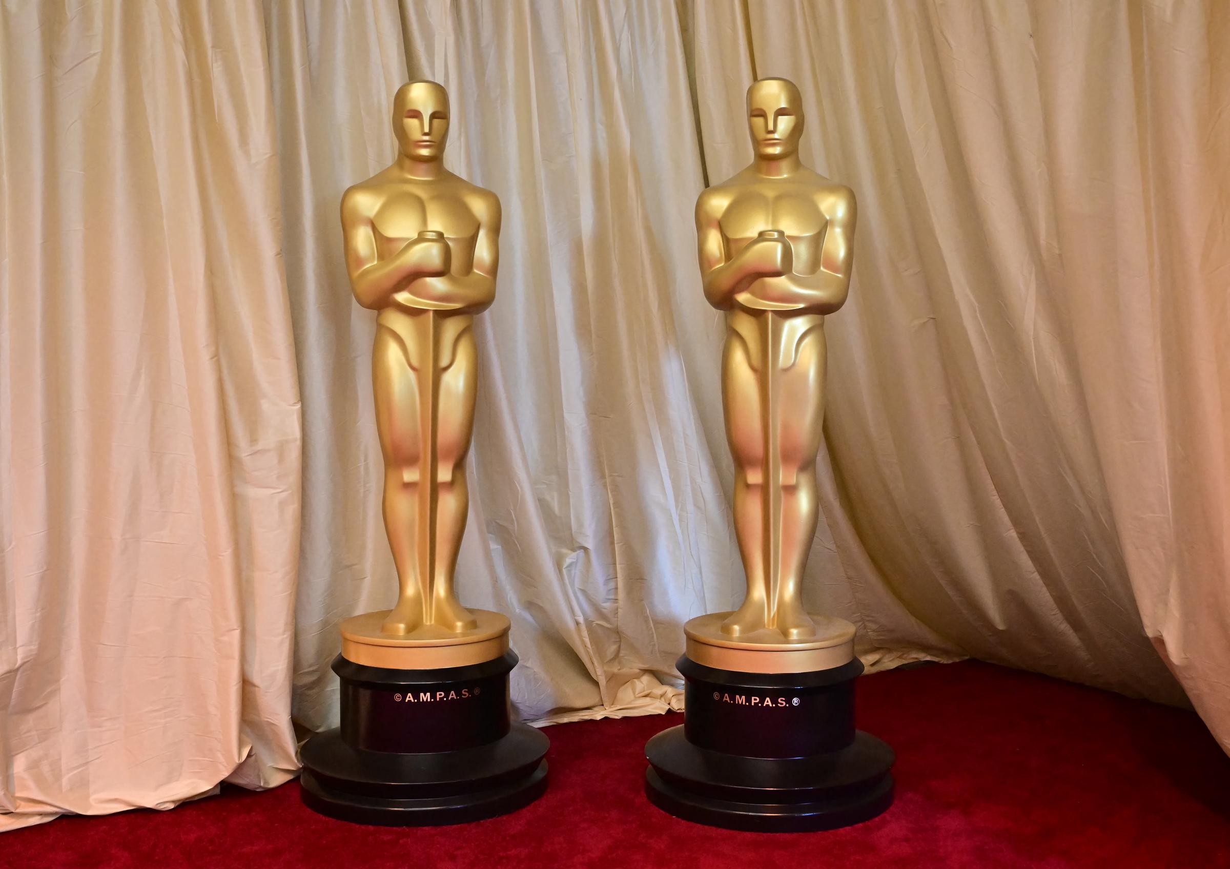 Oscars statues are seen on the red carpet ahead of the 97th Annual Academy Awards at the Dolby Theatre in Hollywood, California, on March 2, 2025 | Source: Getty Images