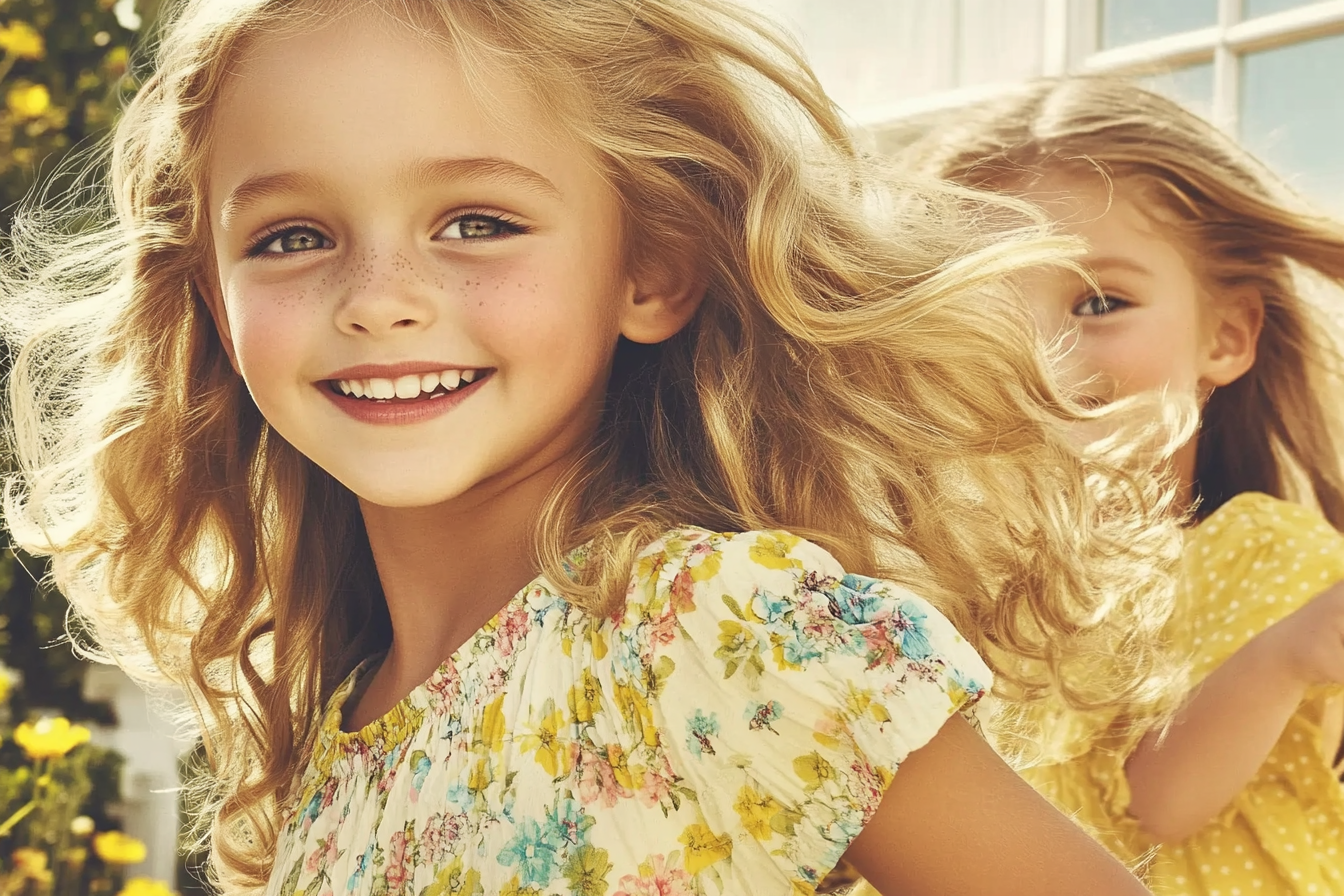 Two girls playing outside | Source: Midjourney