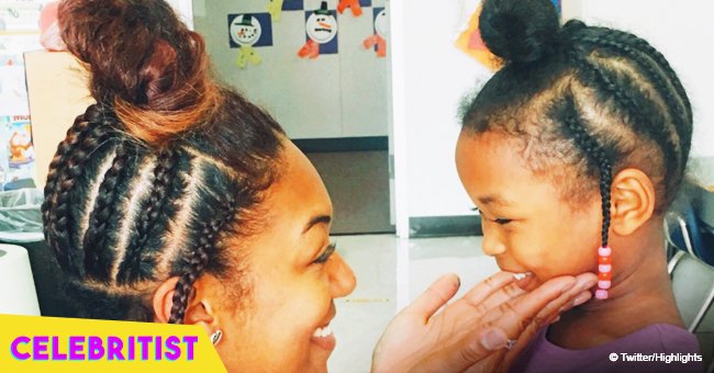 Teacher surprises pre-k student with identical hairdo to instill confidence