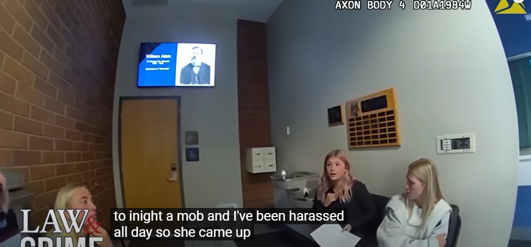 Avery Leroy is shown on a police officer's body camera while talking about the altercation with Ida Ann Lorenzo in St. George, Utah, on May 13, 2024 | Source: YouTube/Law&Crime Network