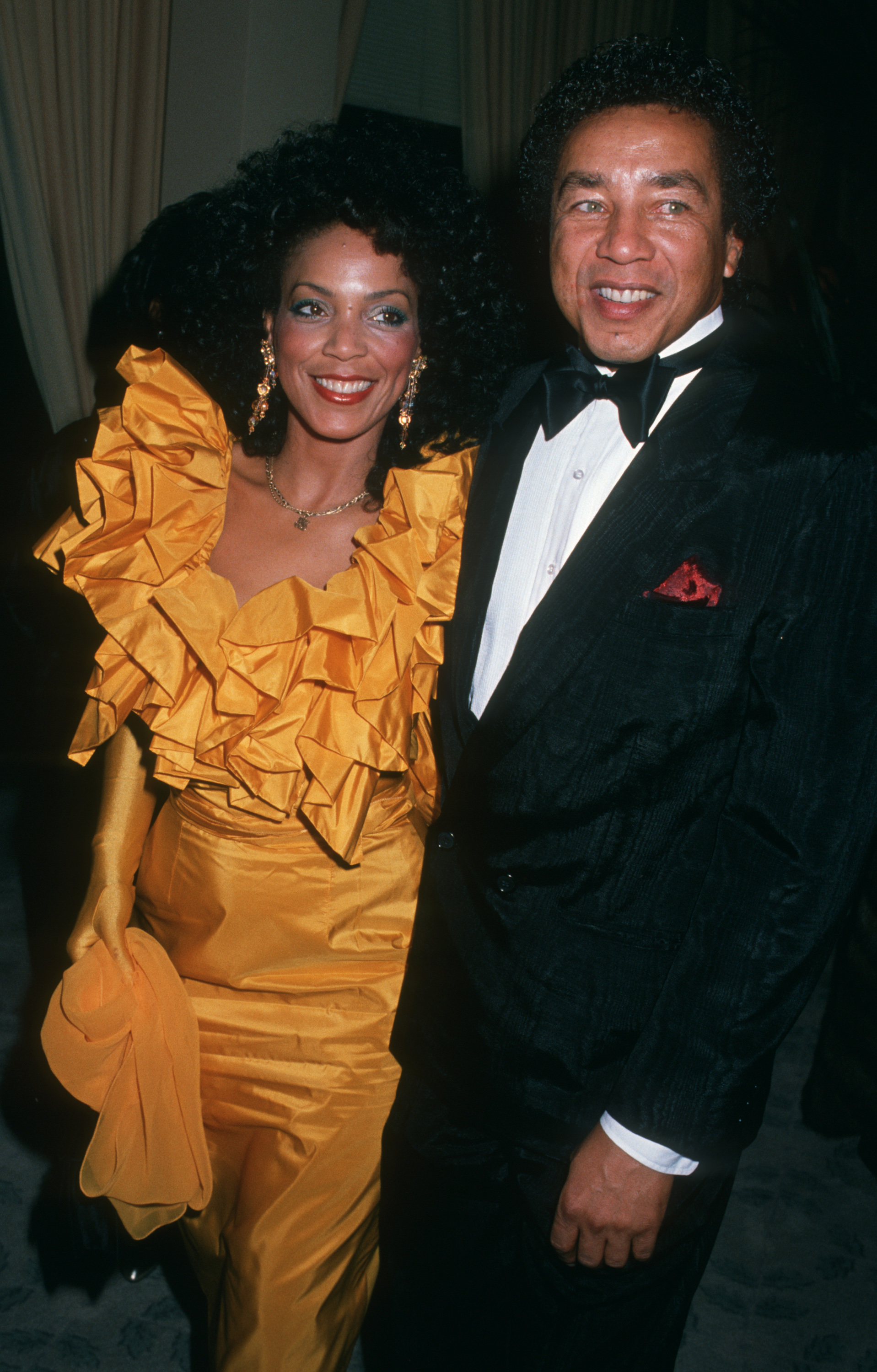 Claudette Rogers and Smokey Robinson at the Retinitis Pigmentosa Fight Blindness Dinner Dinner Honoring Smokey Robinson event in Beverly Hills, California circa 1980s. | Source: Getty Images