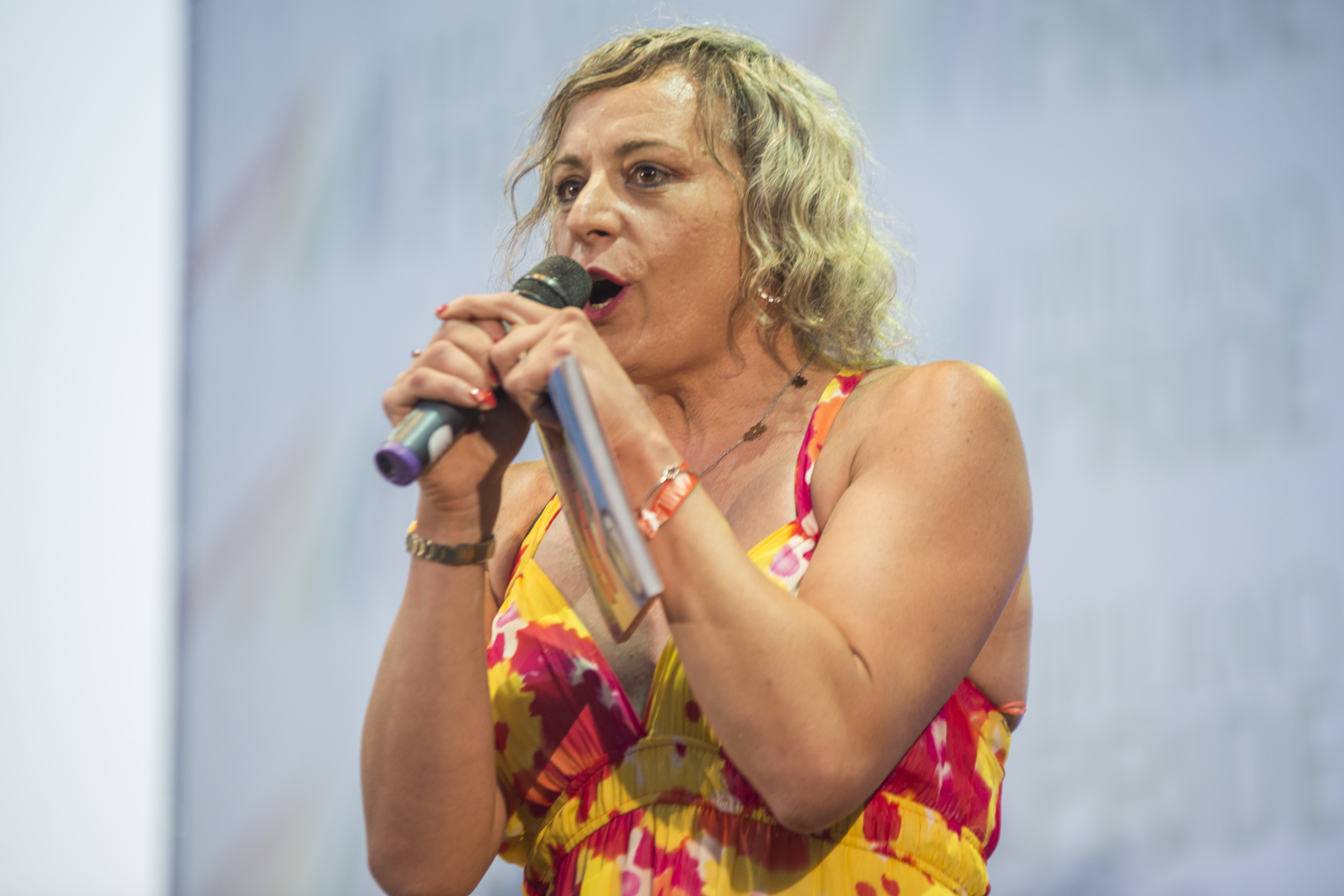 Valentina Petrillo on stage during the Milano Pride 2023 closing event at Arco Della Pace on June 24, 2023, in Milan Italy. | Source: Getty Images