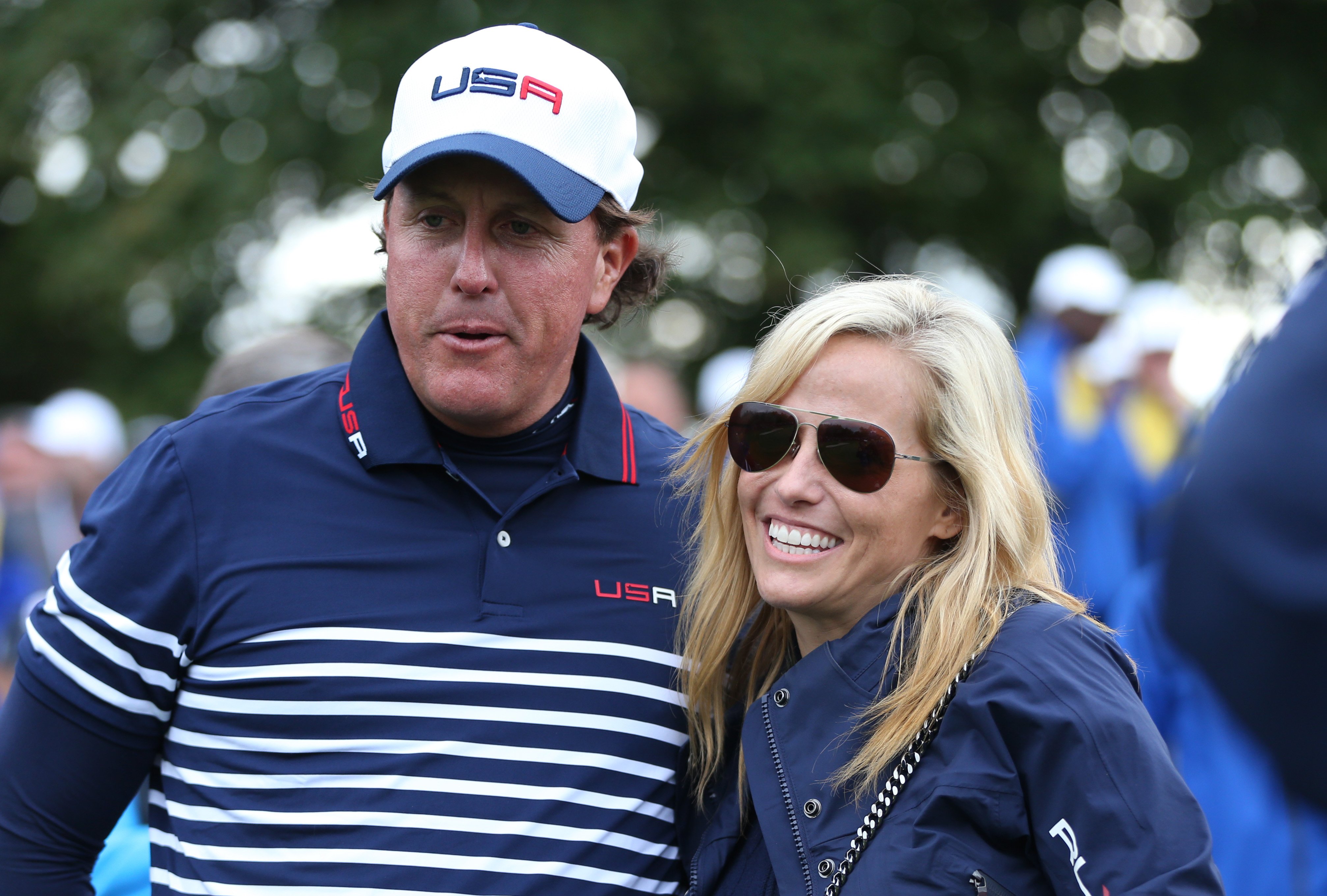 Phil and Amy Mickelson at the 2014 Ryder Cup on September 28, 2014, in Auchterarder, Scotland. | Source: Getty Images
