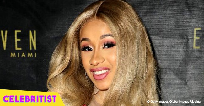 Cardi B shows off newborn daughter's gilded baby crib complete with a crown