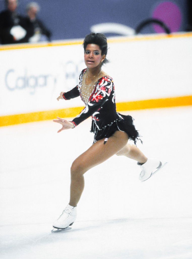  Debi Thomas at the 1988 Winter Olympic Games on February 27, 1988 at the Saddledome in Calgary, Alberta, Canada | Photo: GettyImages