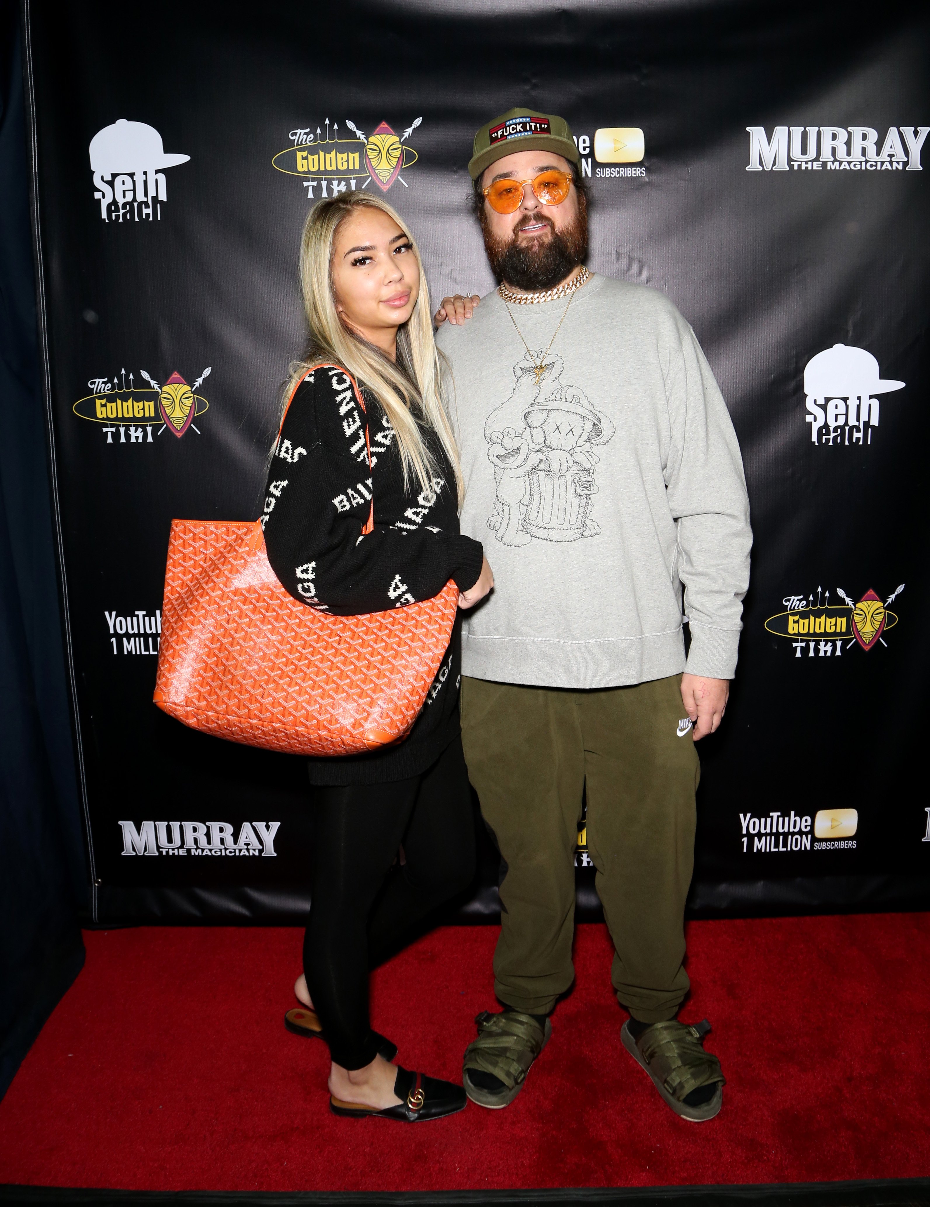Olivia Russell and Austin "Chumlee" Russell from "Pawn Stars" attend Murray SawChuck's celebration of 1 Million YouTube subscribers at The Golden Tiki on December 12, 2018, in Las Vegas, Nevada. | Source: Getty Images