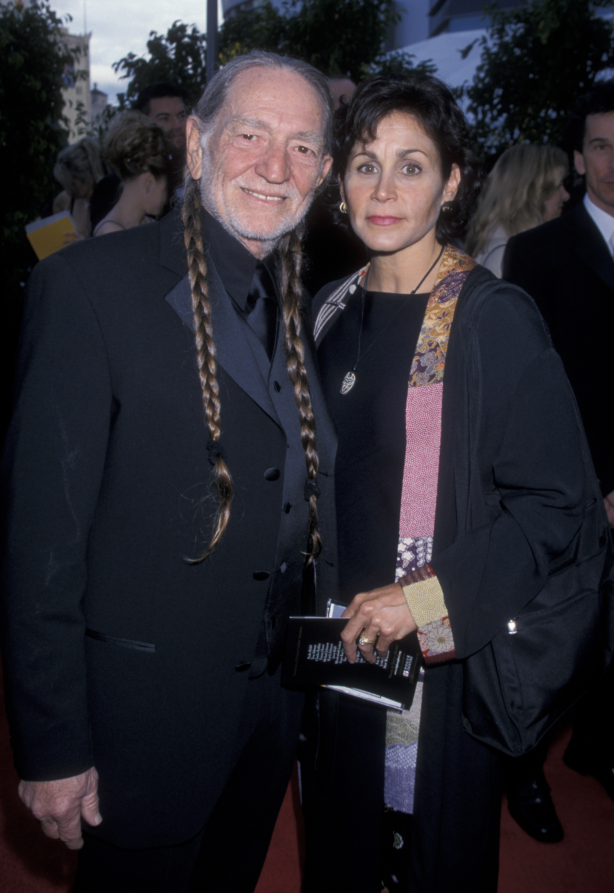 Willie Nelson and wife Ann Marie D'Angelo during the 42nd Annual Grammy Awards on February 23, 2000 in Los Angeles, California | Source: Getty Images