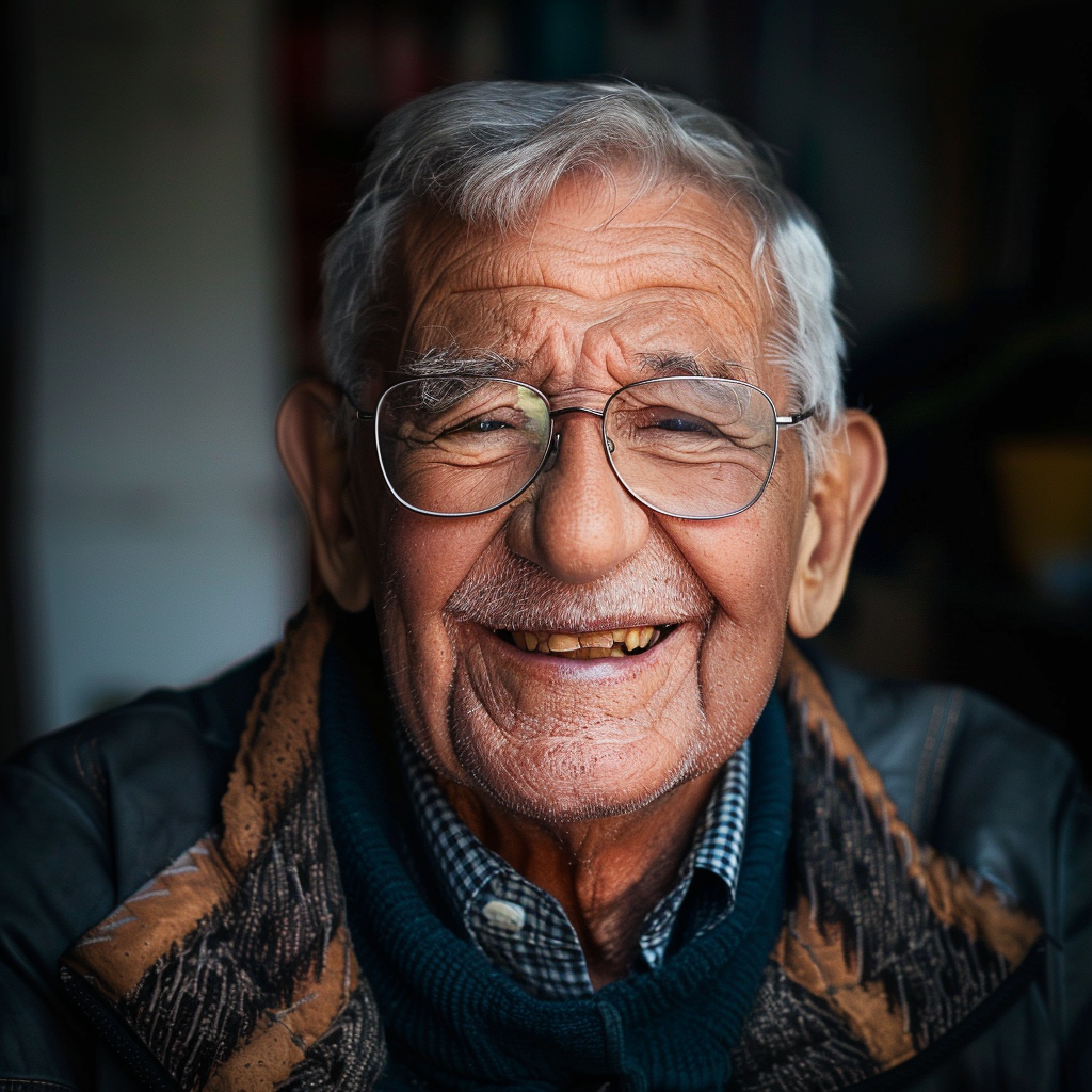 A smiling elderly man | Source: Midjourney