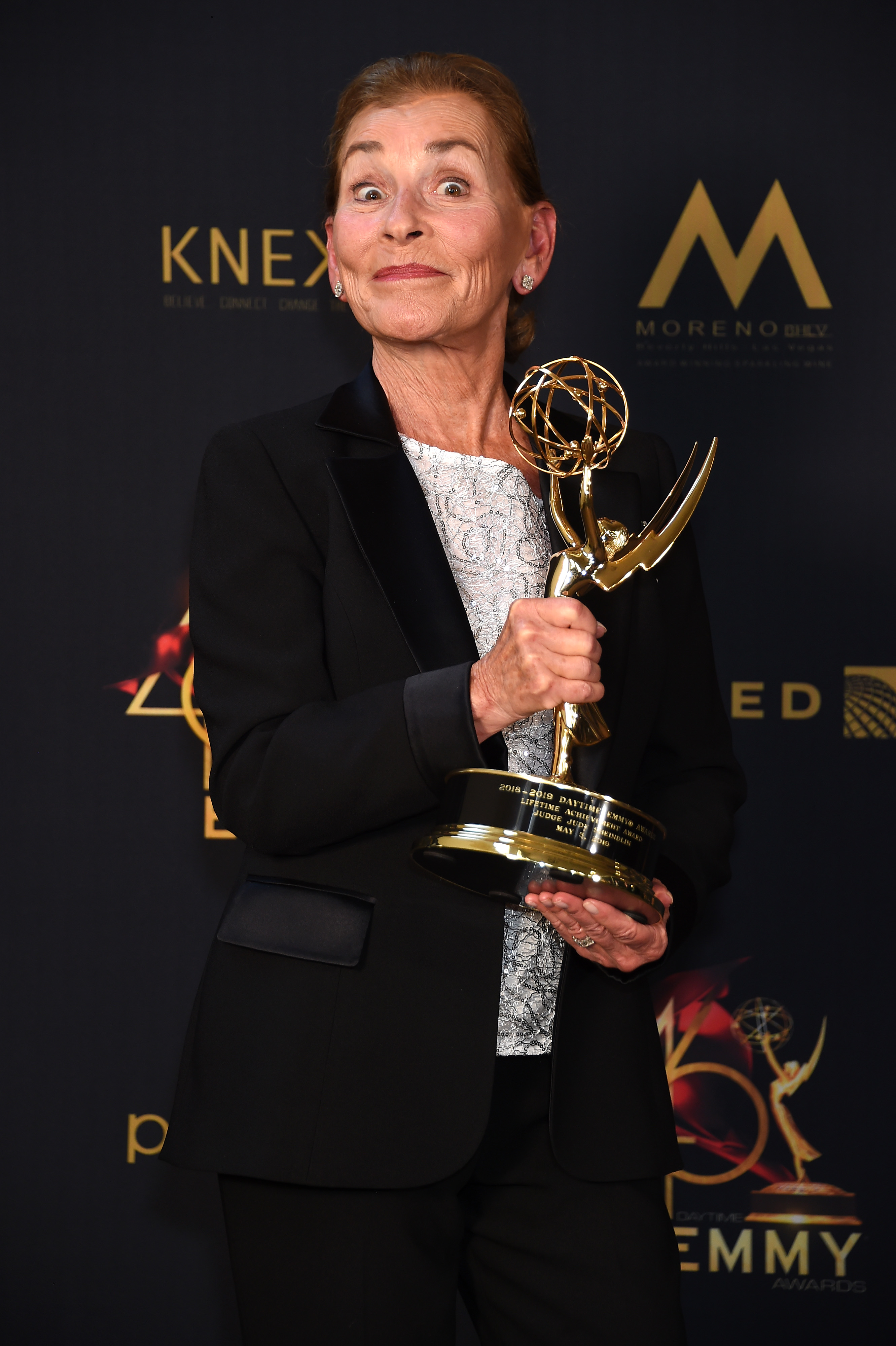 Judge Judy after winning her Lifetime Achievement Award at the Emmys in California in 2019 | Source: Getty Images