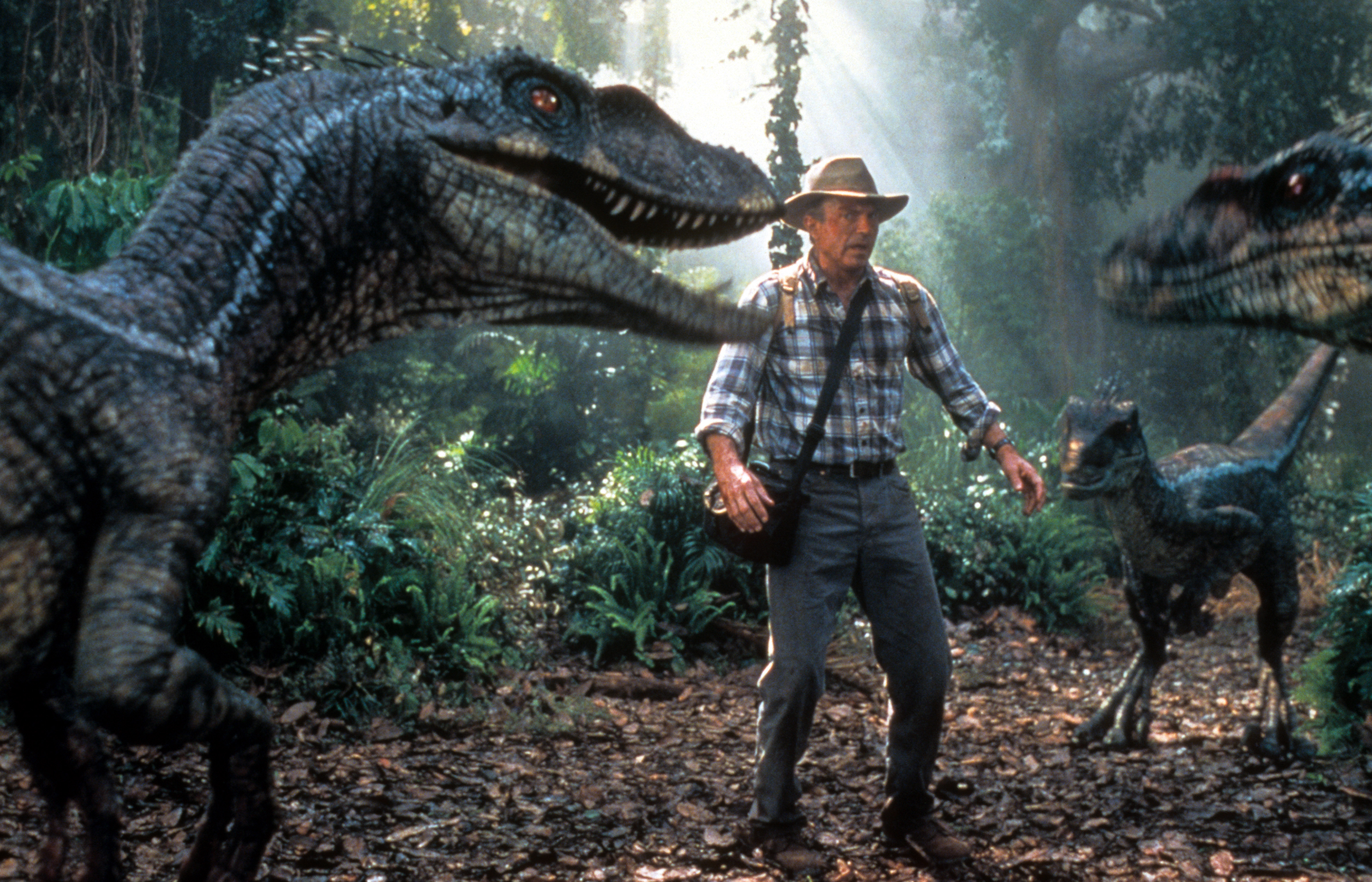 Sam Neill in a scene from the film 'Jurassic Park III', 2001. | Source: Getty Images