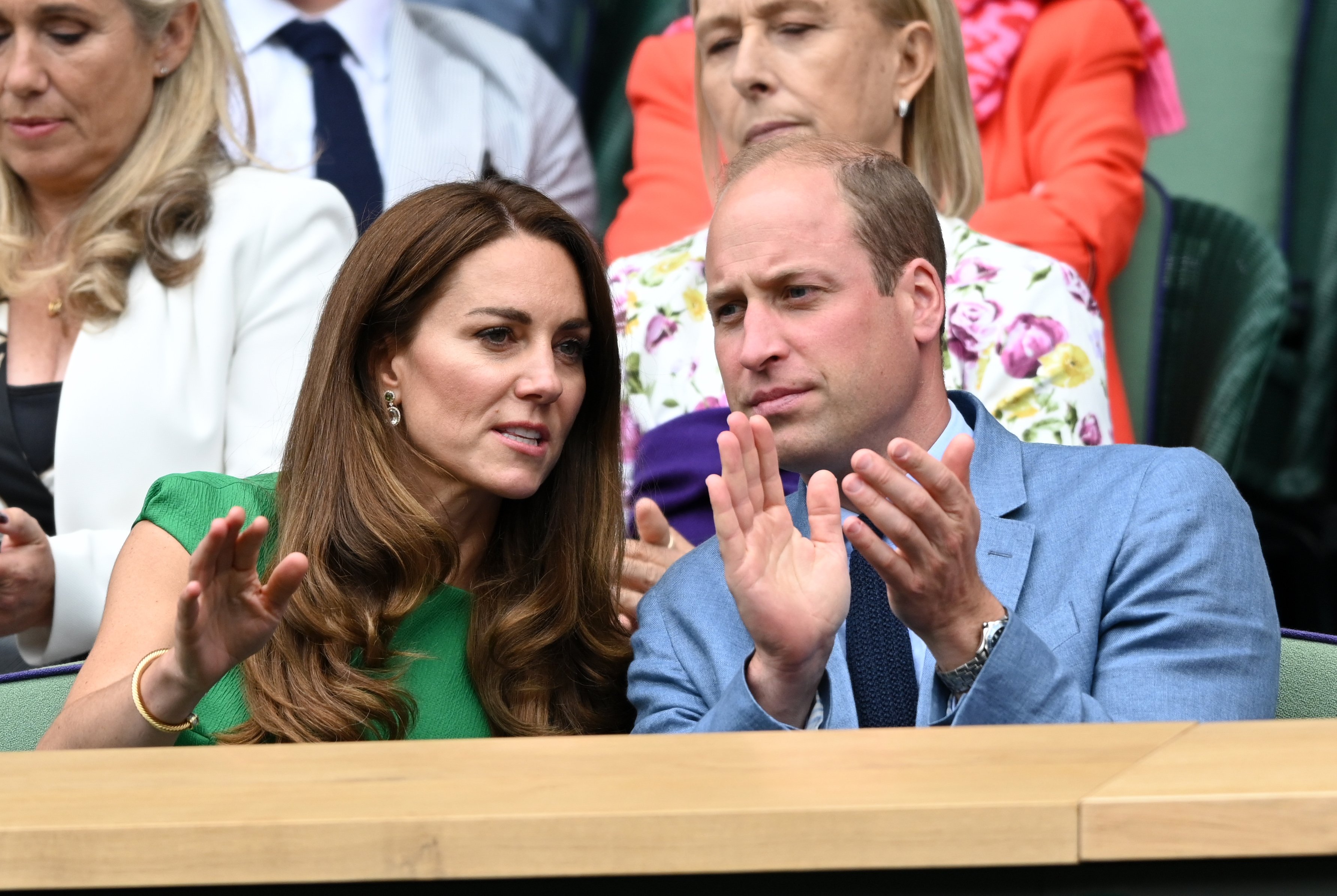 Prince William, and Catherine attend the Wimbledon Tennis Championships at the All England Lawn Tennis and Croquet Club on July 10, 2021 in London, England. | Source: Getty Images