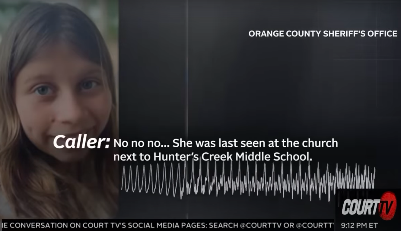 A screenshot of one of the 911 calls made by an unknown caller about Madeline Soto's disappearance, posted on April 6, 2024 | Source: YouTube/COURT TV