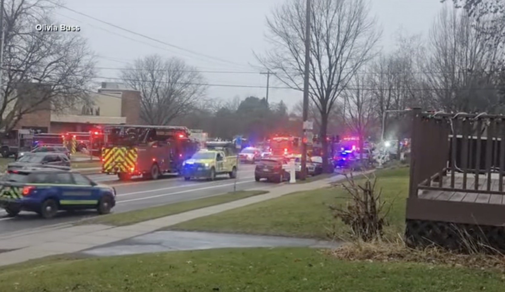 Police vehicles seen outside the Madison Abundant Life Christian School on December 16, 2024, in Madison, Wisconsin. | Source: YouTube/ABCNews