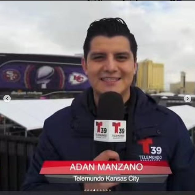 Adan Manzano covering the Super Bowl LVIII, from a post dated February 17, 2024 | Source: Instagram/adanmanzanoa