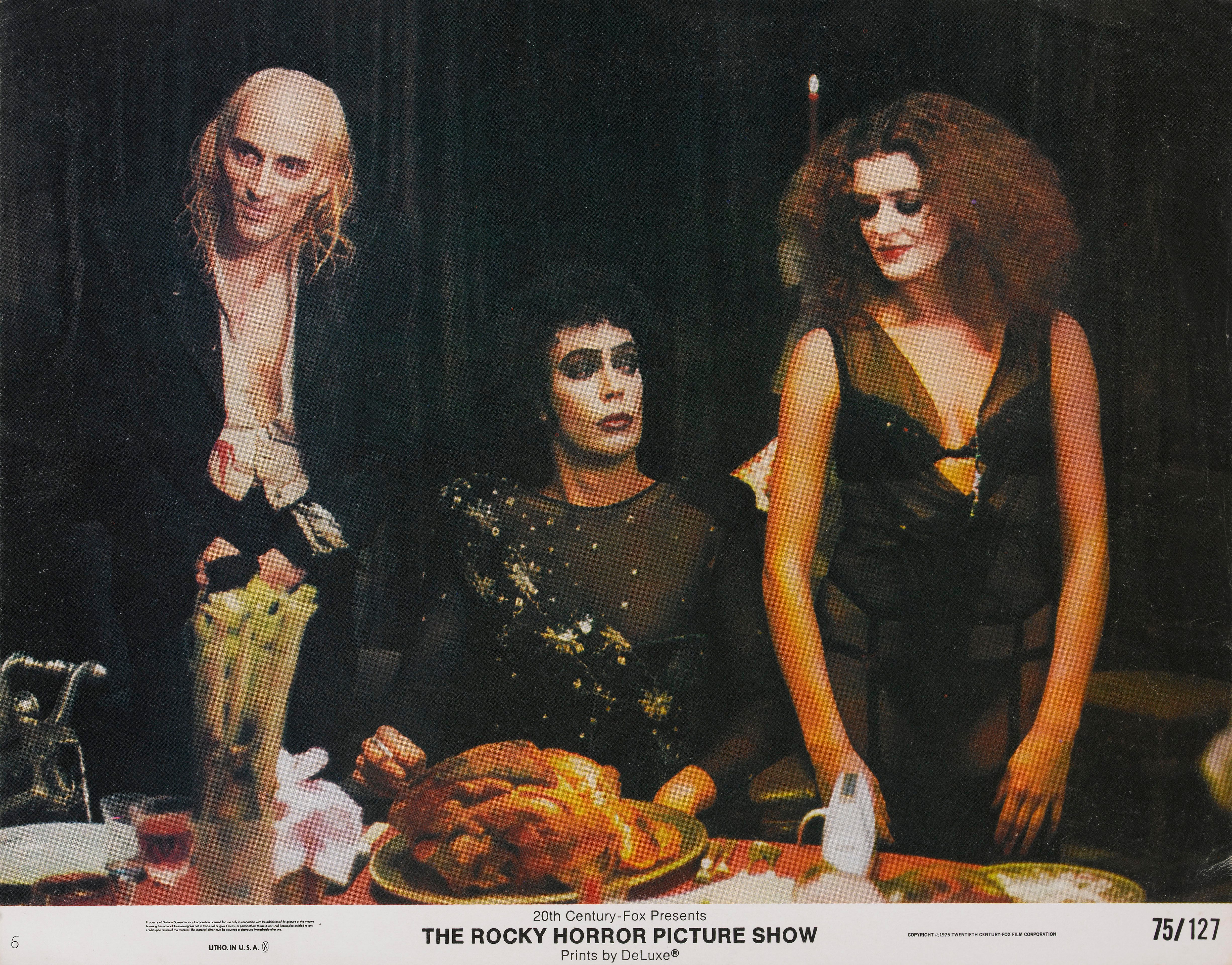 Richard O'Brien, Tim Curry and Patricia Quinn in 1975 in the 'The Rocky Horror Picture Show' | Source: Getty Images
