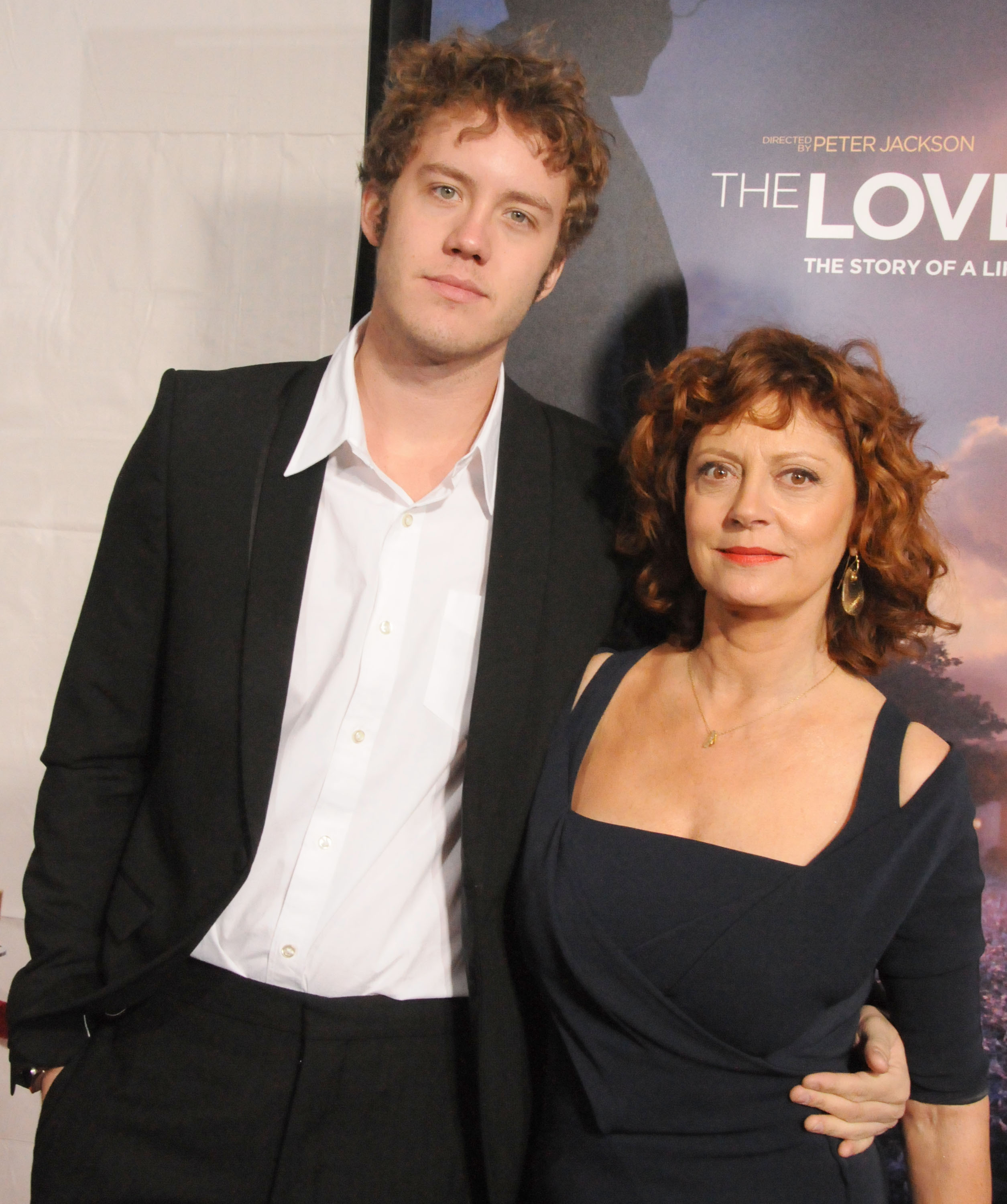 Actress Susan Sarandon and son Jack Robbins arrive at the Los Angeles Premiere "The Lovely Bones" at Grauman's Chinese Theatre on December 7, 2009 in Hollywood, California | Source: Getty Images
