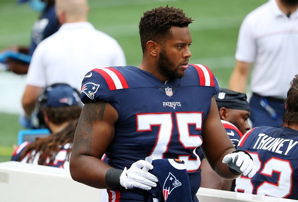 Justin Herron at Gillette Stadium on September 27, 2020 in Foxborough, Massachusetts. | Photo: Getty Images