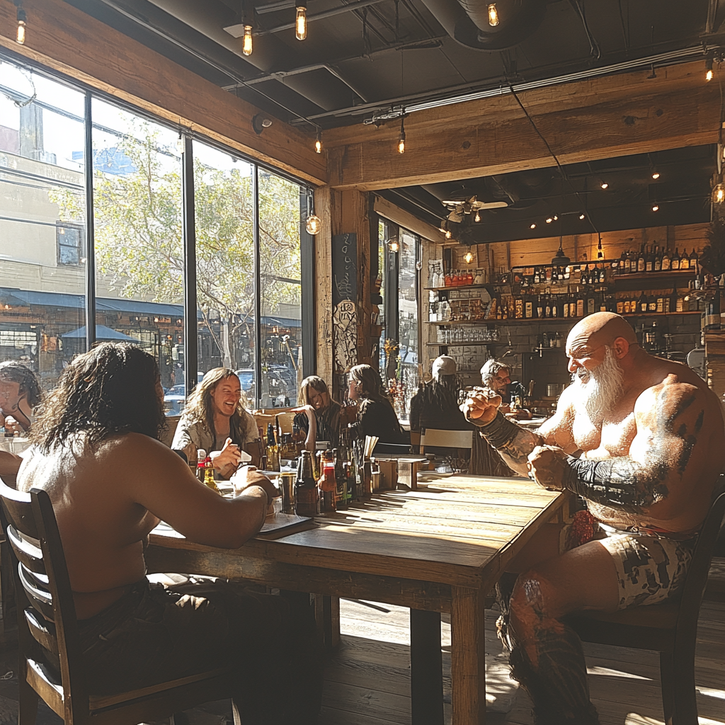 Wrestling in a restaurant | Source: Midjourney