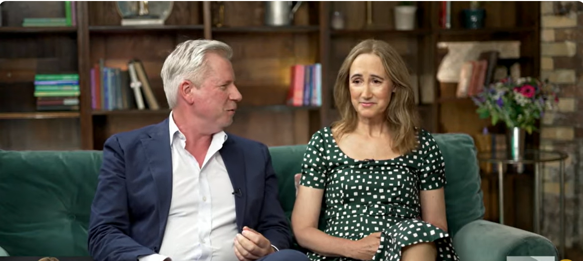 Sophie Kinsella and her husband, Henry Wickham, as seen from a post dated July 23, 2024.