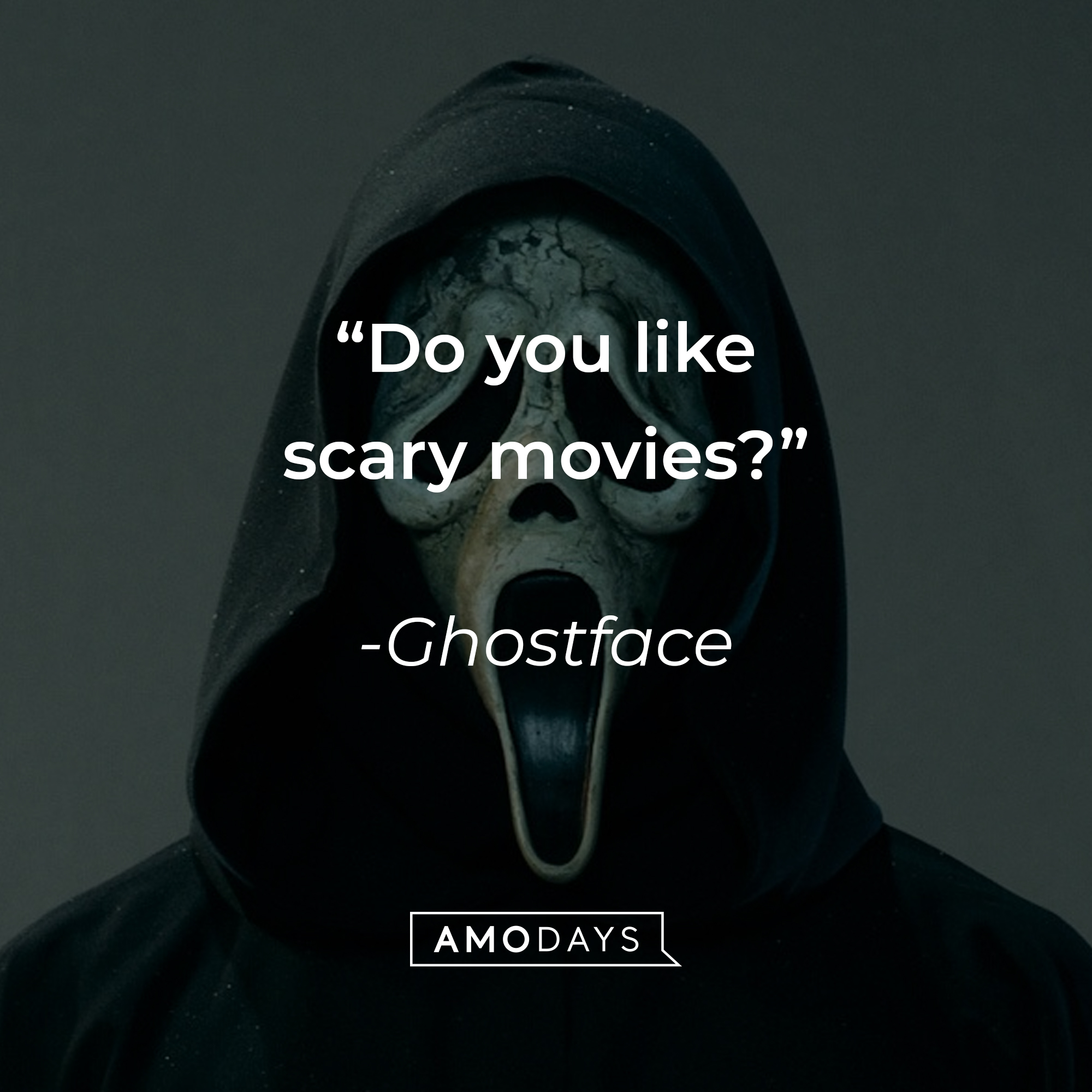 Ghostface with his quote, "Do you like scary movies?" | Source: Facebook/ScreamMovies