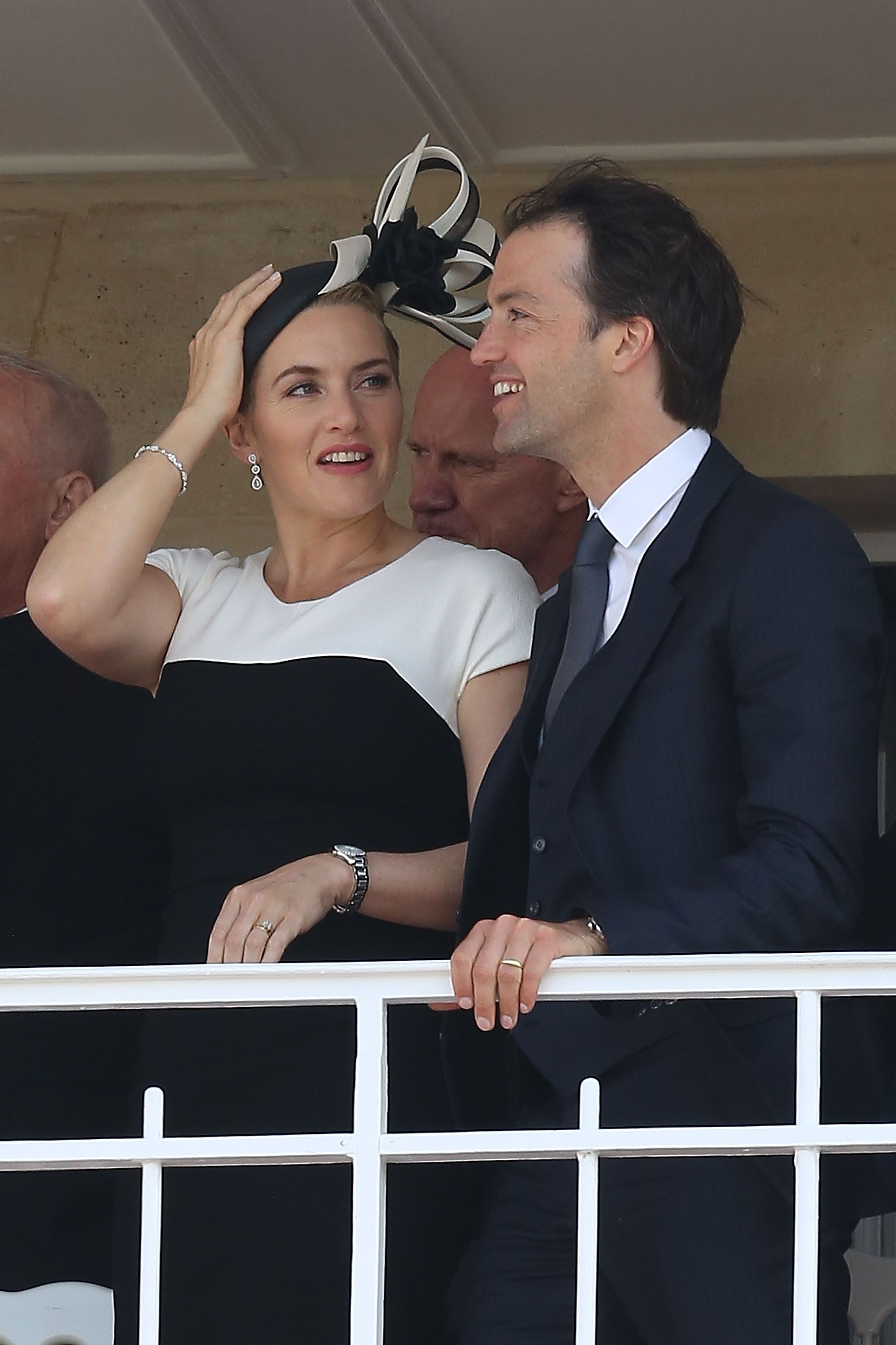 Kate Winslet and husband Ned Rocknroll at the 'Prix de Diane Longines 2014' in 2014 in Chantilly, France | Source: Getty Images