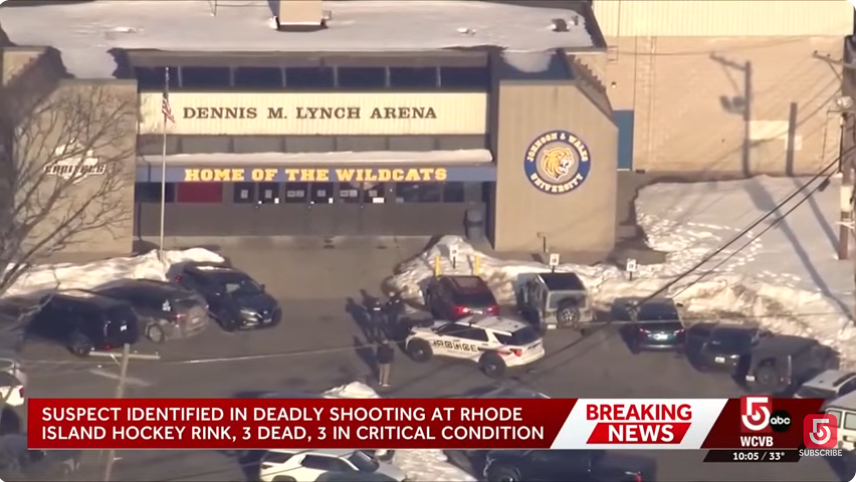 The exterior of the Dennis M. Lynch Arena, from a post dated February 17, 2026 | Source: Youtube/@WCVB