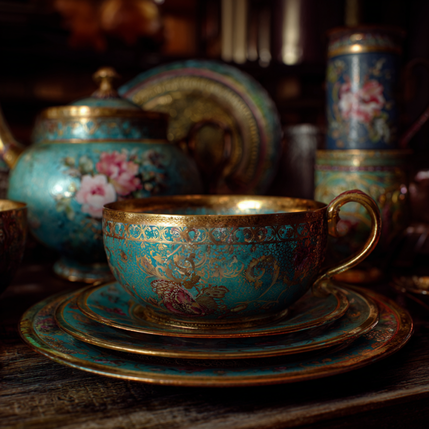 An antique China set | Source: Midjourney