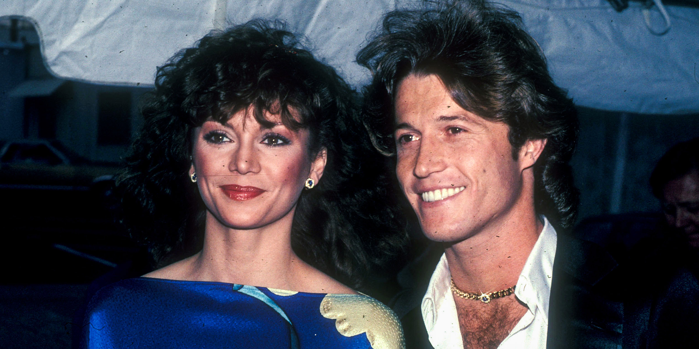 Victoria Principal and Andy Gibb, 1981 | Source: Getty Images