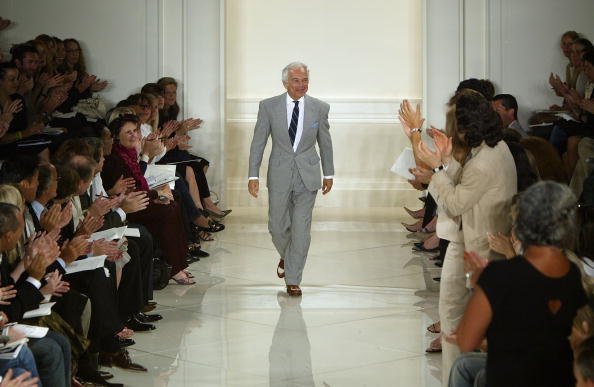 Ralph Lauren walks down the runway at the Ralph Lauren Couture Spring 2005 fashion show during the Olympus Fashion Week Spring 2005 September 15, 2004, in New York City. | Source: Getty Images.