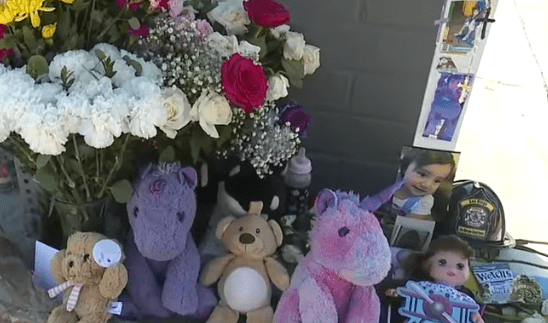 Annaleeh Rodarte's memorial site. | Source: youtube.com/ABC 10 News