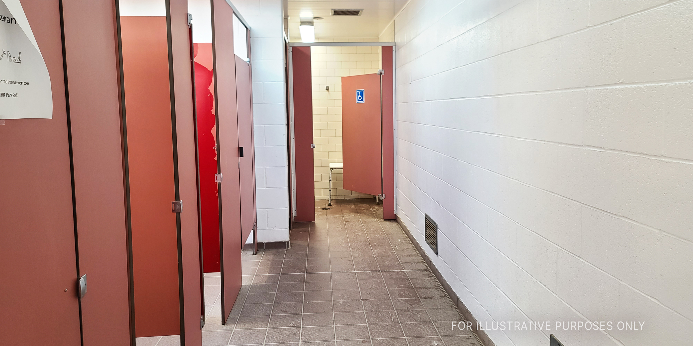 A row of bathroom stalls | Source: Shutterstock