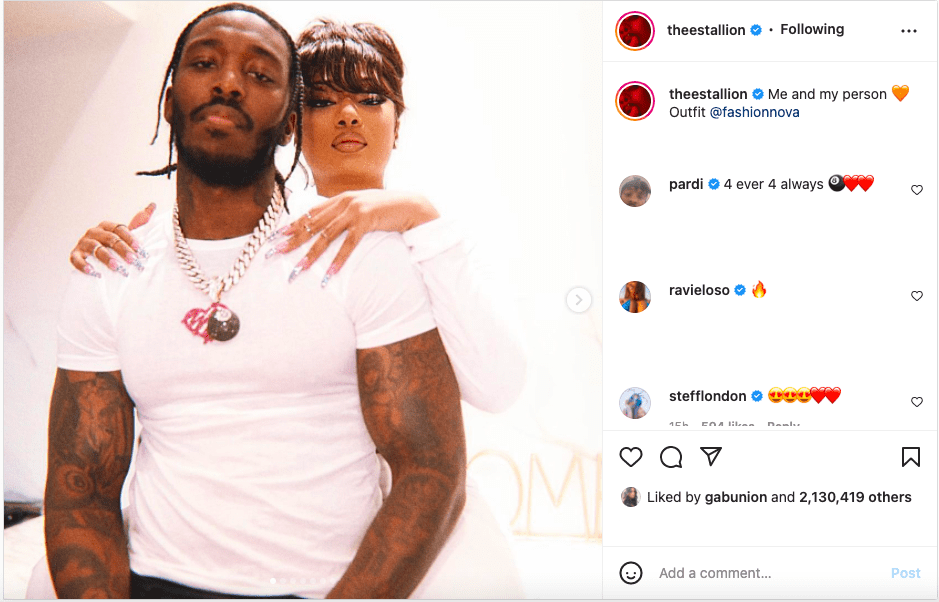 Pardi Fontaine and Megan Thee Stallion posed together for Instagram photos, 2021. | Photo: Instagram/theestallion
