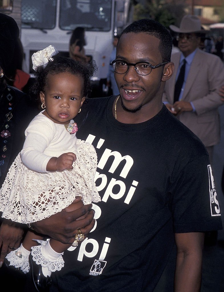 Bobby Brown and Bobbi Kristina Brown at the Eighth Annual Soul Train Music Awards on March 15, 1994 in Los Angeles | Photo: Getty Images