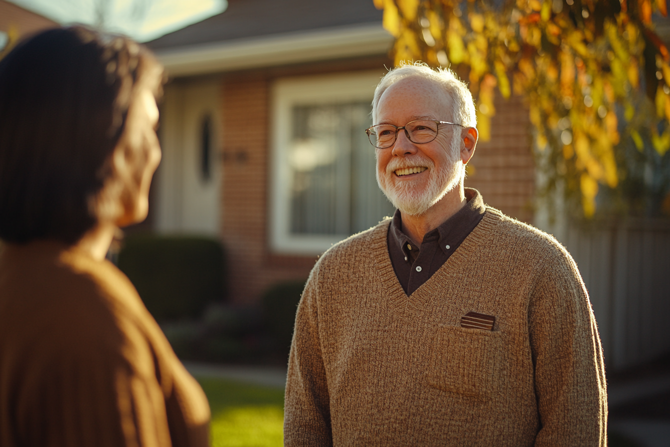 A man talking to his neighbor | Source: Midjourney