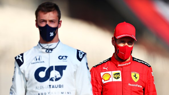 Sebastian Vettel und Daniil Kvyat, F1 Grand Prix in Abu Dhabi, 2020 | Quelle: Getty Images
