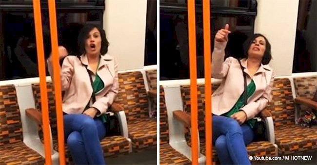 Woman insults an immigrant in front of dazed train passengers, and her racist rant goes viral