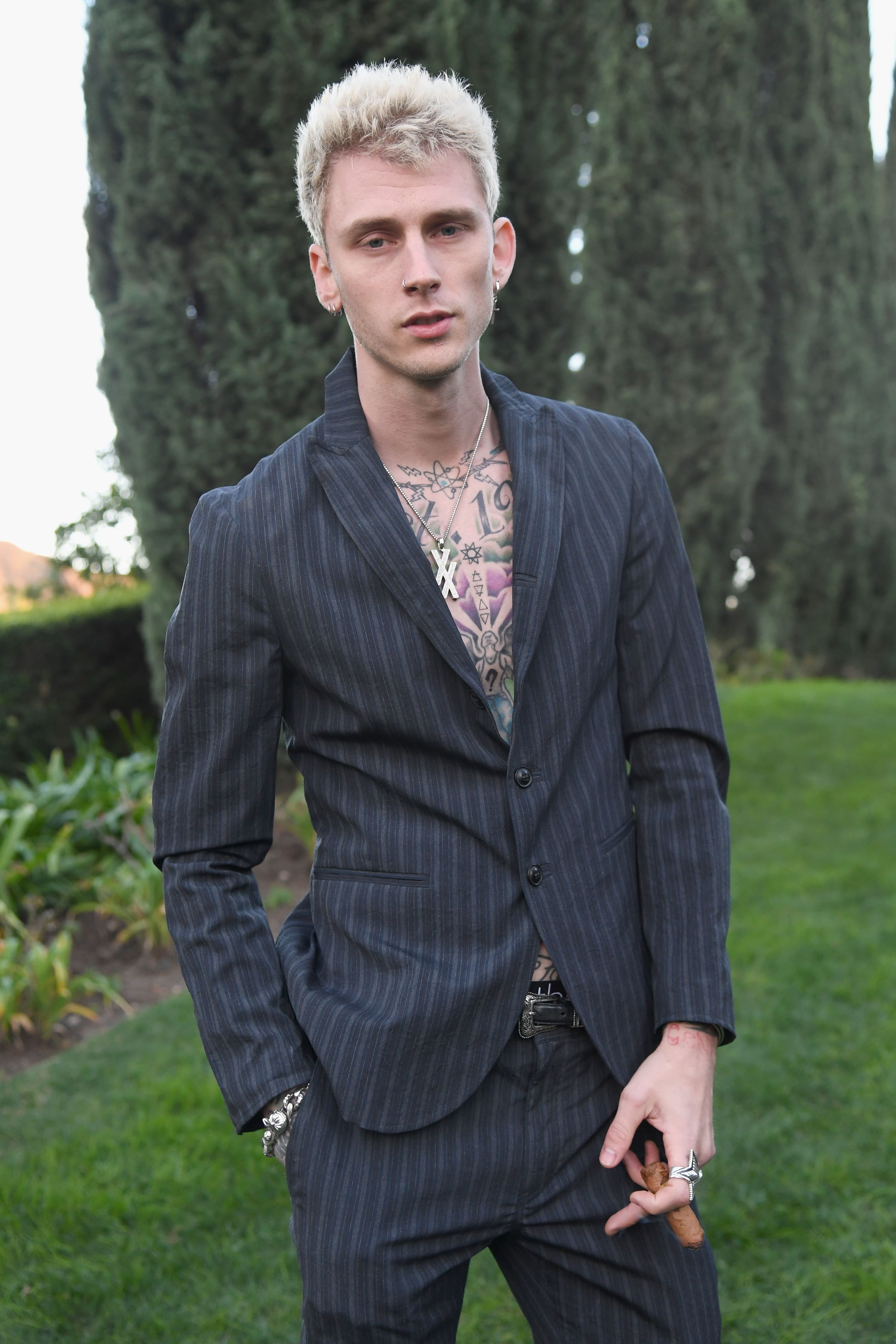 Machine Gun Kelly at the 2019 Roc Nation THE BRUNCH in February 2019 in Los Angeles | Source: Getty Images, 