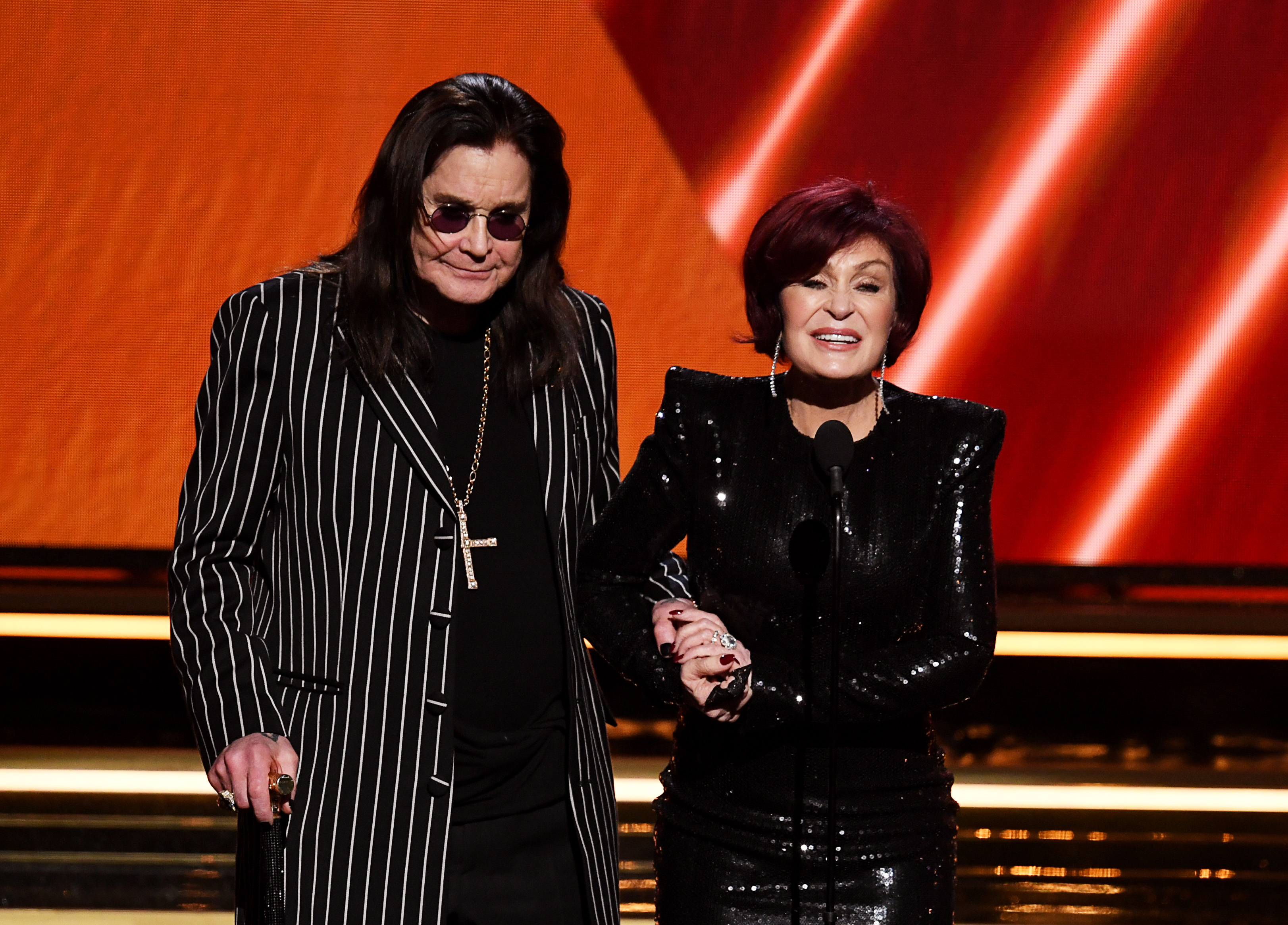 Ozzy Osbourne and Sharon Osbourne speak onstage during the 62nd Annual GRAMMY Awards at STAPLES Center on January 26, 2020 in Los Angeles, California. | Source: Getty Images