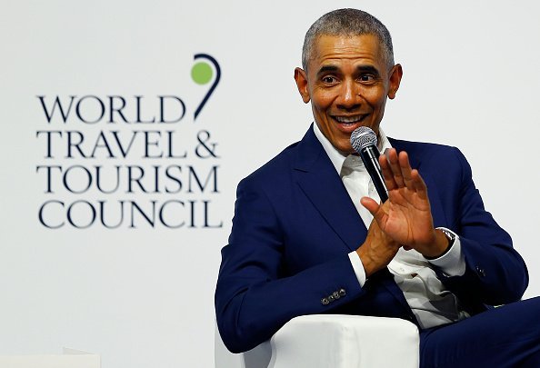 President Barack Obama speaks to the audience during the World Travel and Tourism Council Global Summit | Photo: Getty Images